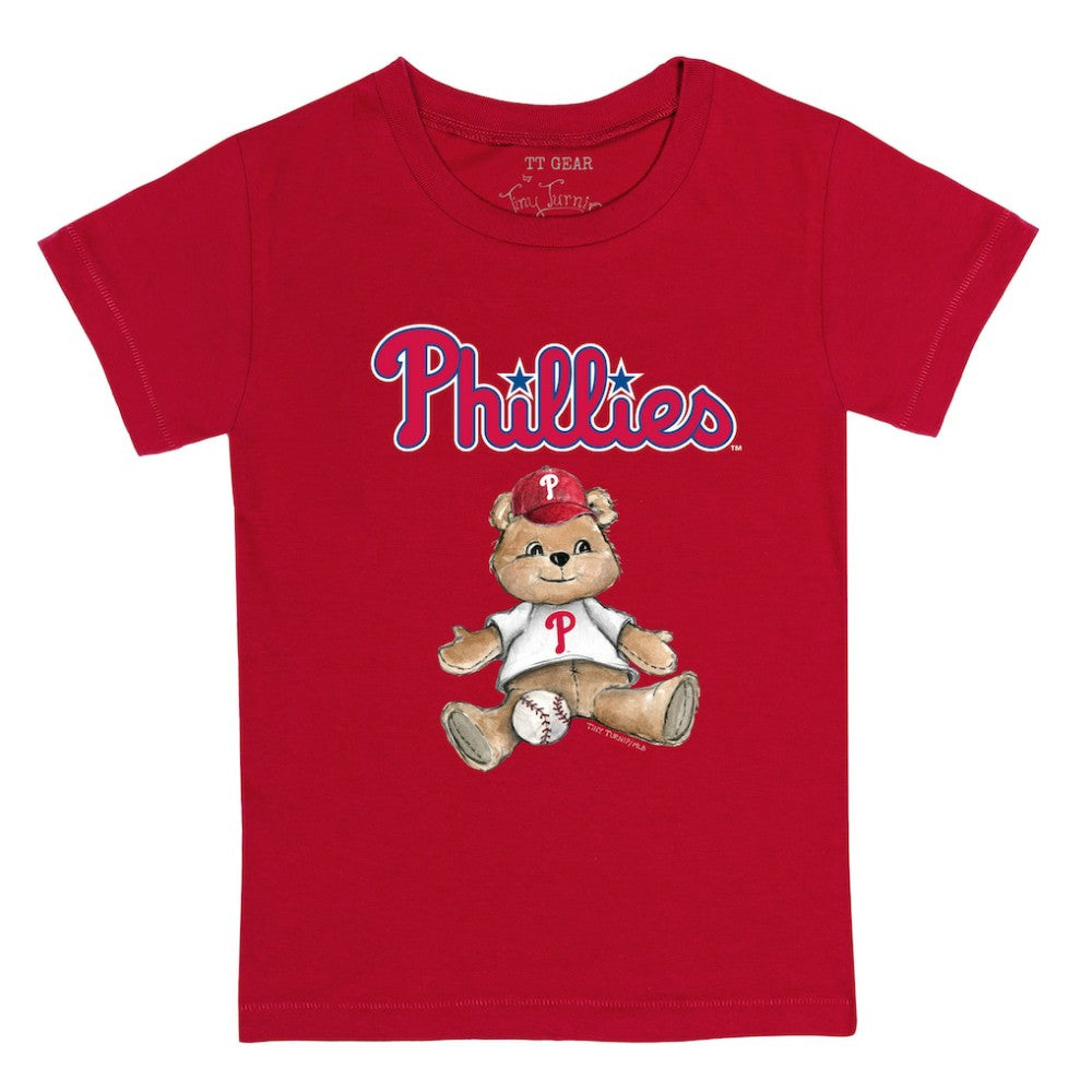 Philadelphia Phillies Tiny Turnip Youth Teddy Boy T-Shirt - Red T-shirts