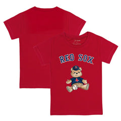 Boston Red Sox Tiny Turnip Youth Teddy Boy T-Shirt - Red T-shirts