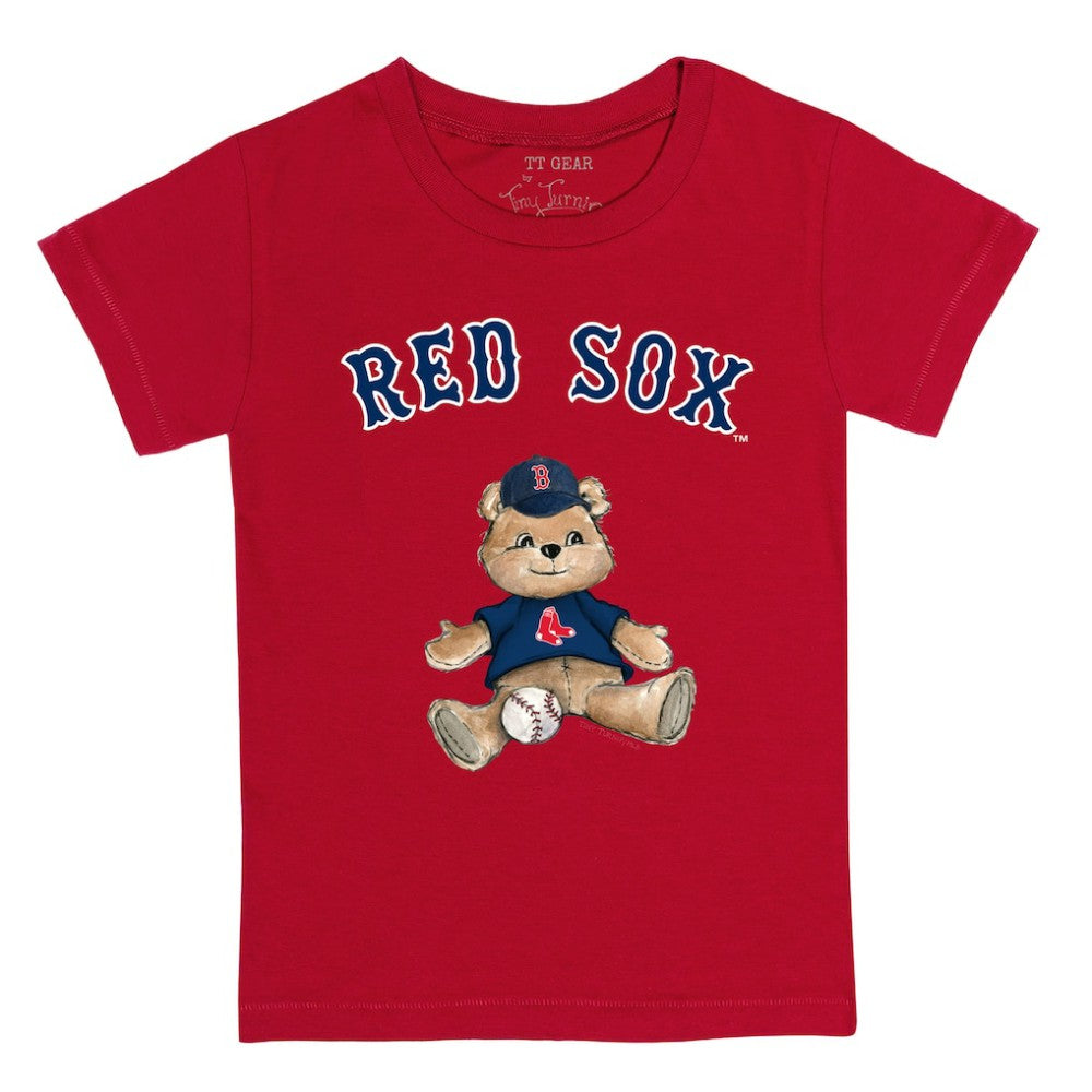 Boston Red Sox Tiny Turnip Youth Teddy Boy T-Shirt - Red T-shirts