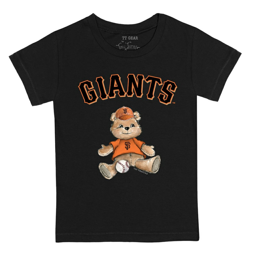 San Francisco Giants Tiny Turnip Youth Teddy Boy T-Shirt - Black T-shirts