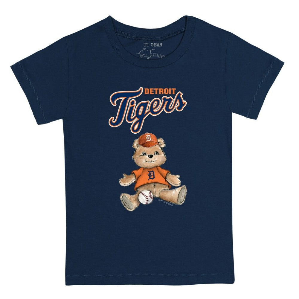 Detroit Tigers Tiny Turnip Youth Teddy Boy T-Shirt - Navy T-shirts