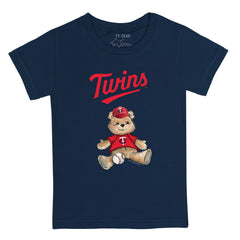 Minnesota Twins Tiny Turnip Youth Teddy Boy T-Shirt - Navy T-shirts