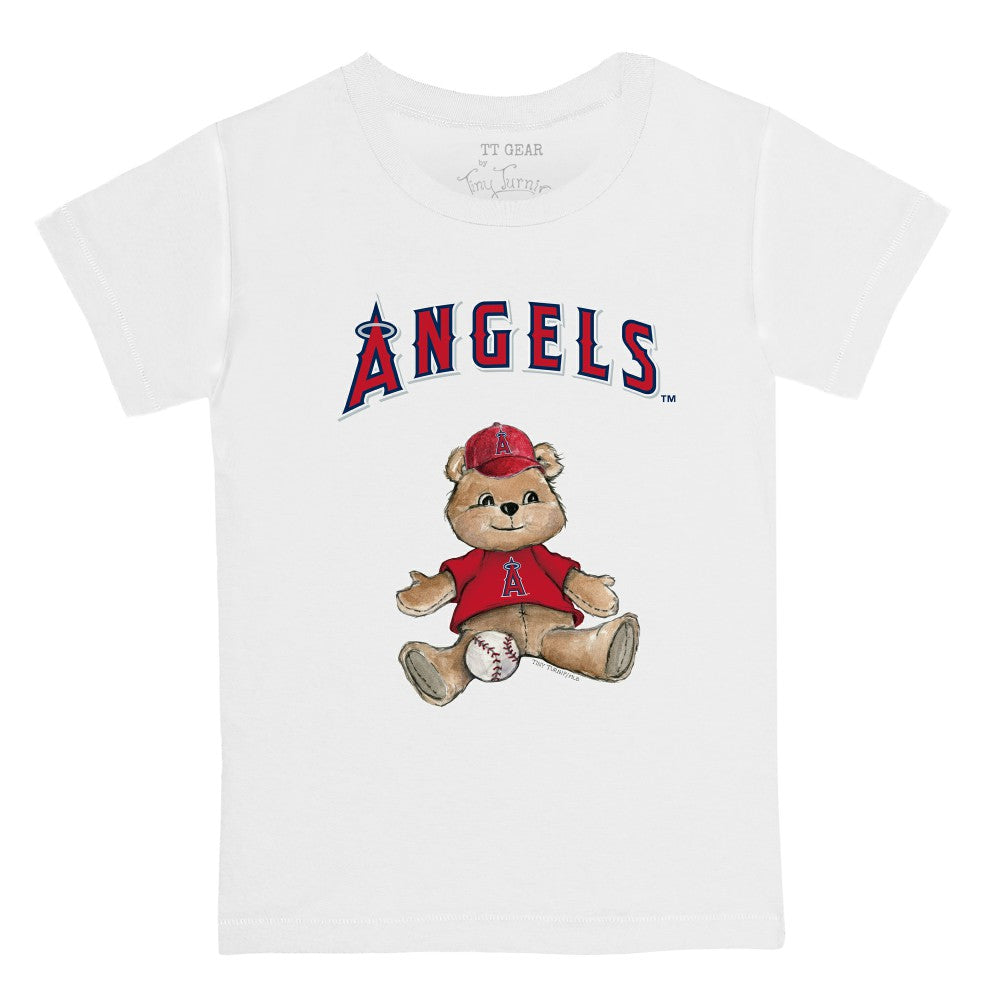 Los Angeles Angels Tiny Turnip Youth Teddy Boy T-Shirt - White T-shirts
