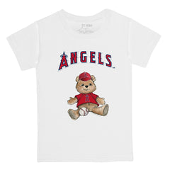Los Angeles Angels Tiny Turnip Youth Teddy Boy T-Shirt - White T-shirts