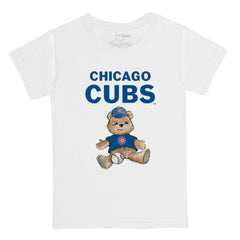 Chicago Cubs Tiny Turnip Youth Teddy Boy T-Shirt - White T-shirts