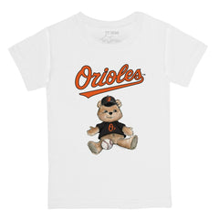 Baltimore Orioles Tiny Turnip Youth Teddy Boy T-Shirt - White T-shirts