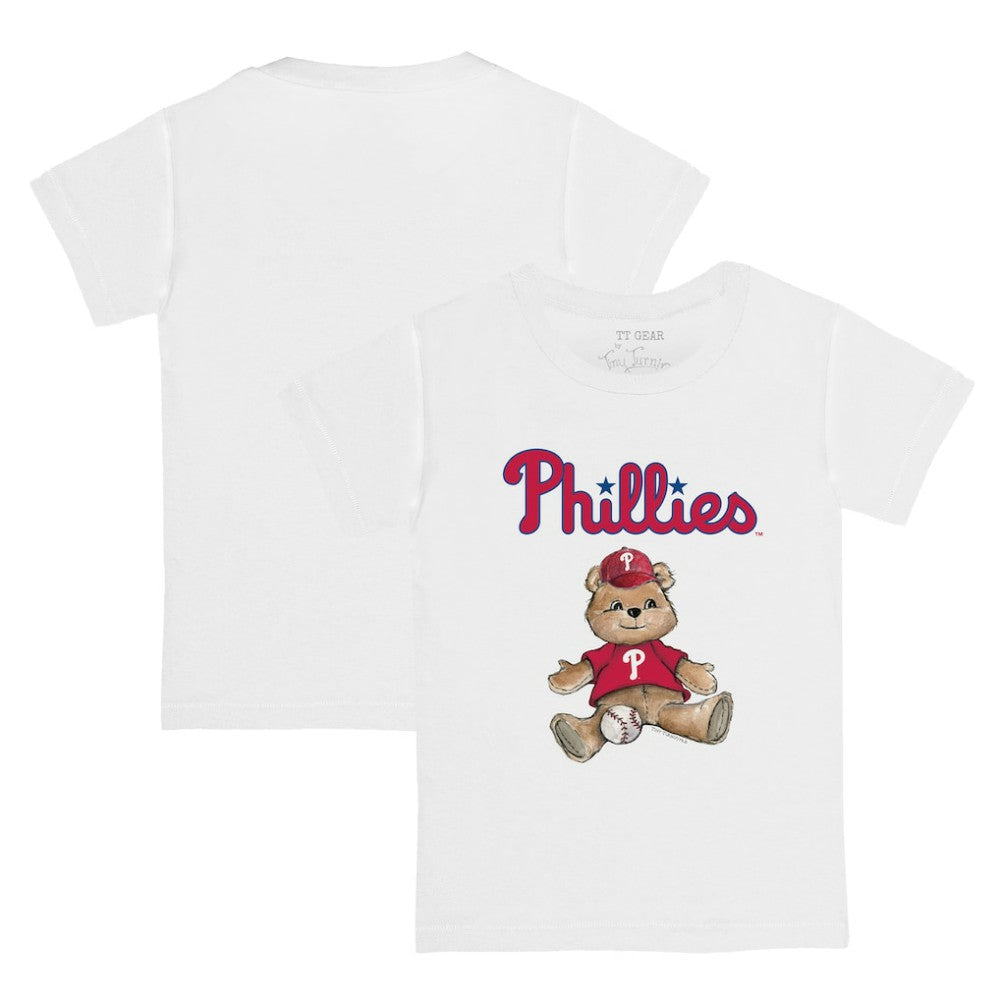 Philadelphia Phillies Tiny Turnip Youth Teddy Boy T-Shirt - White T-shirts