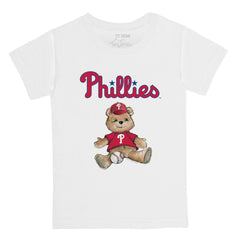 Philadelphia Phillies Tiny Turnip Youth Teddy Boy T-Shirt - White T-shirts