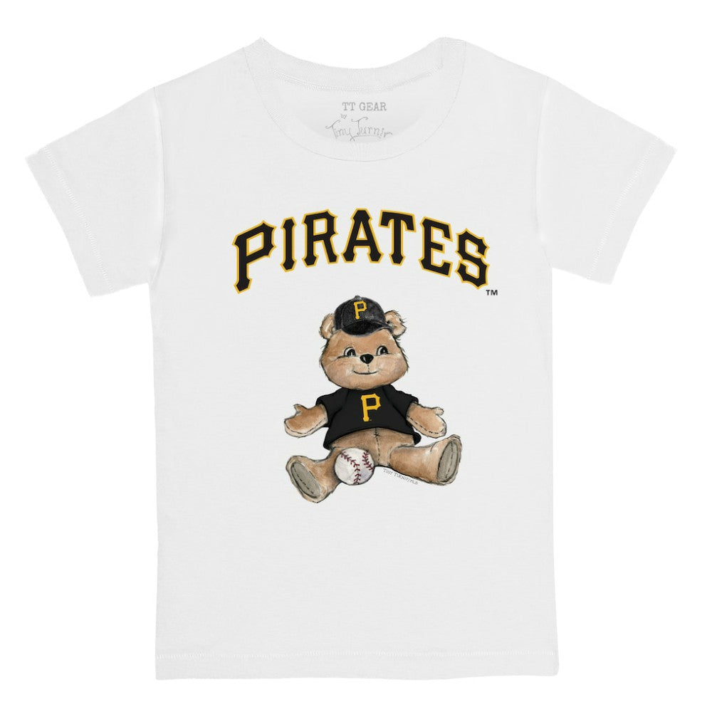 Pittsburgh Pirates Tiny Turnip Youth Teddy Boy T-Shirt - White T-shirts