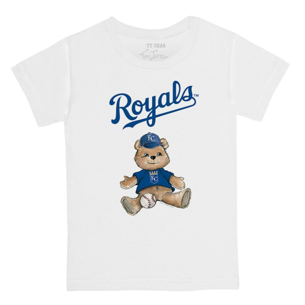 Kansas City Royals Tiny Turnip Youth Teddy Boy T-Shirt - White T-shirts