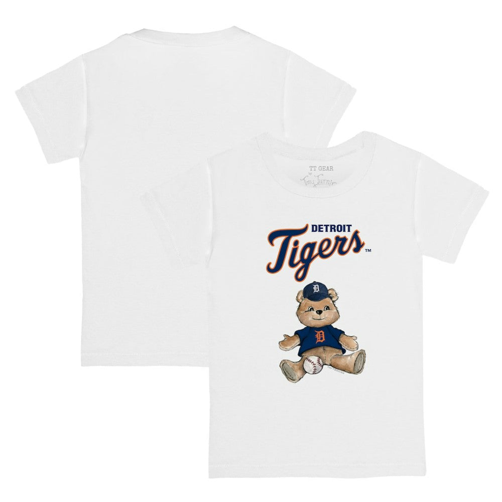 Detroit Tigers Tiny Turnip Youth Teddy Boy T-Shirt - White T-shirts