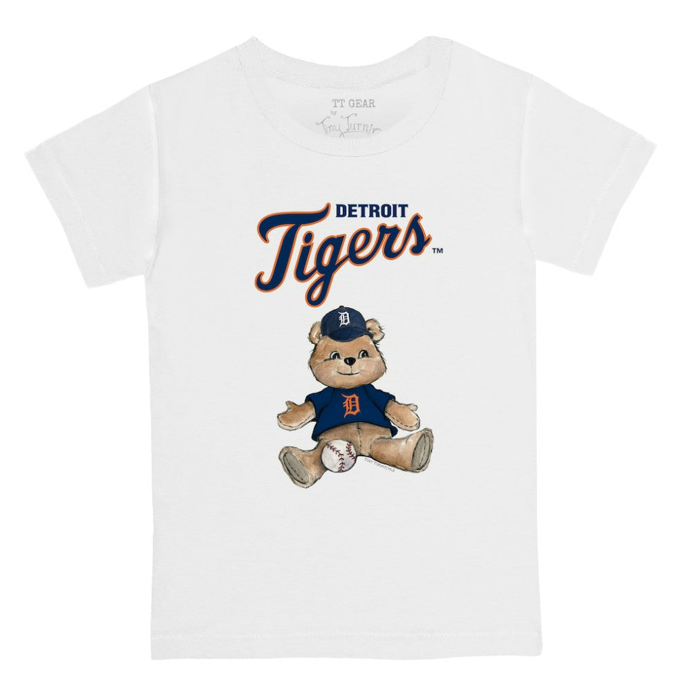 Detroit Tigers Tiny Turnip Youth Teddy Boy T-Shirt - White T-shirts
