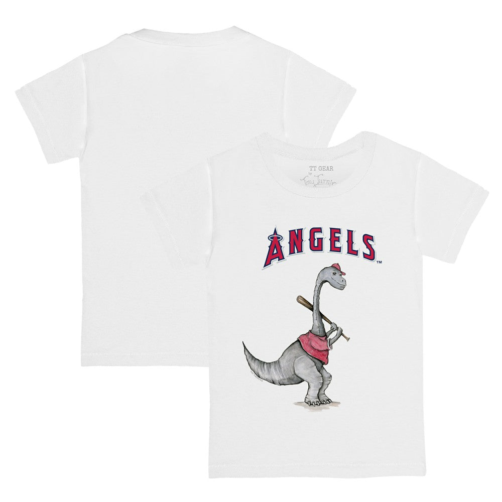 Los Angeles Angels Tiny Turnip Youth Bronto Logo T-Shirt - White T-shirts
