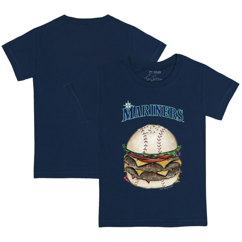 Seattle Mariners Tiny Turnip Youth Burger T-Shirt - Navy T-shirts