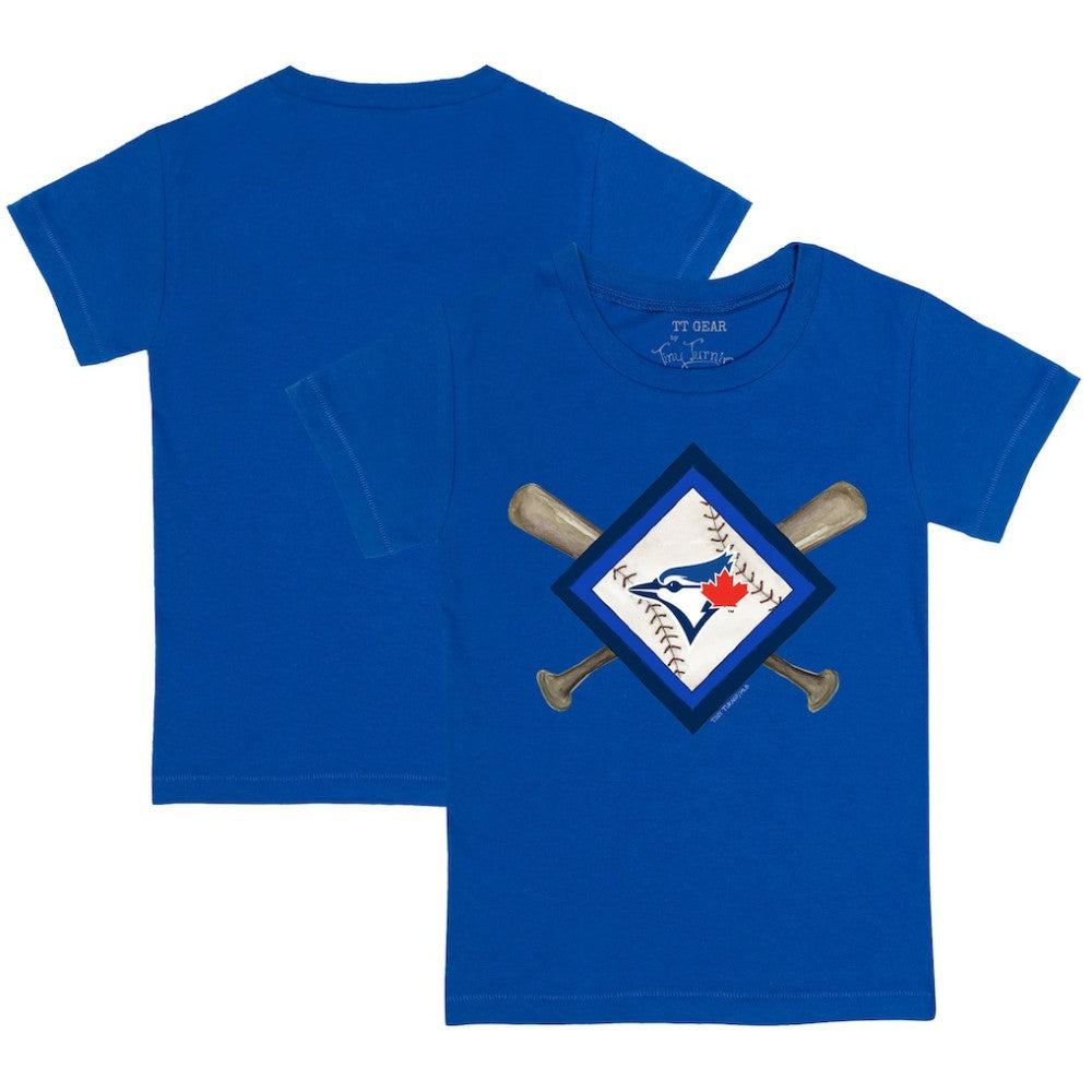 Toronto Blue Jays Tiny Turnip Youth Diamond Cross Bats T-Shirt - Royal T-shirts