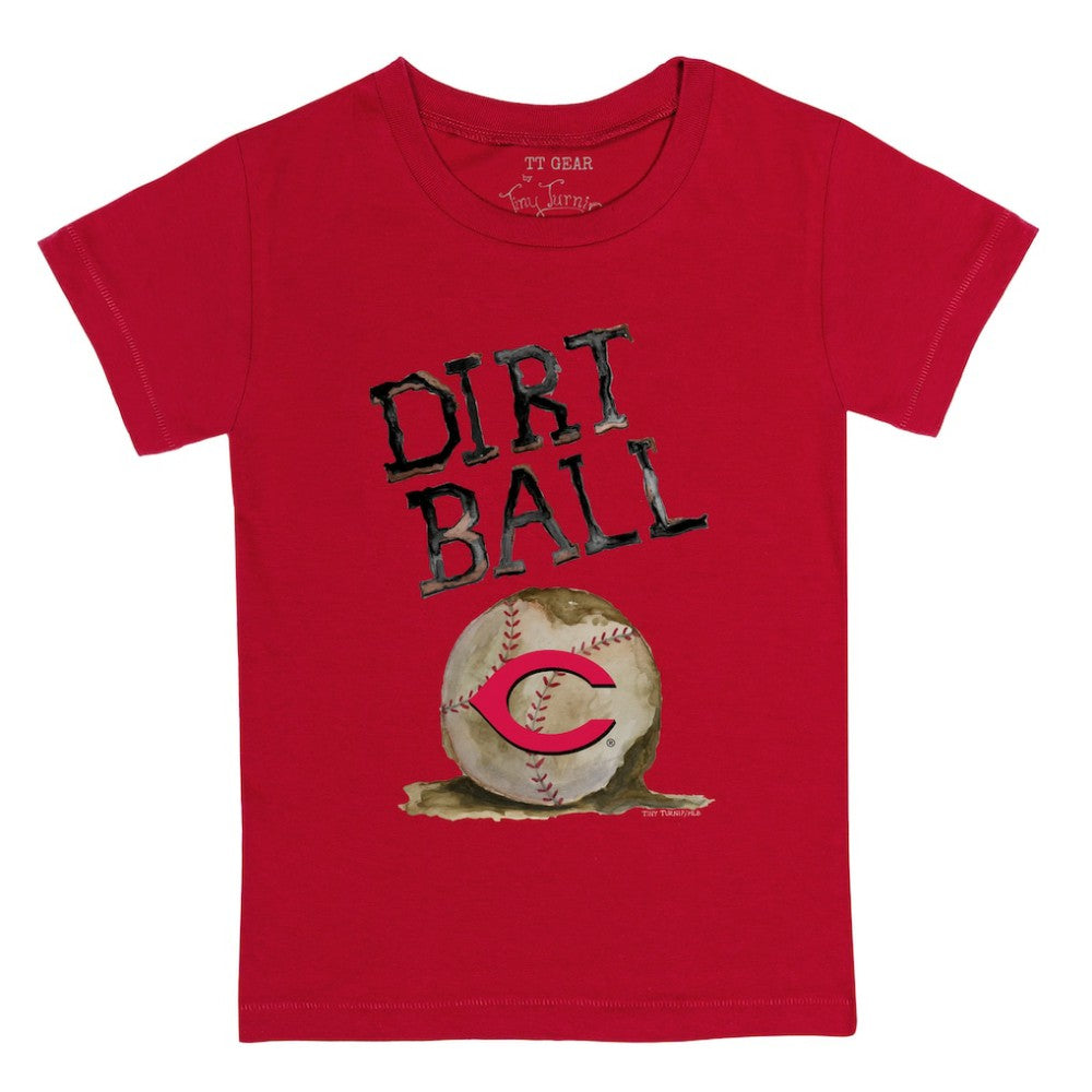 Cincinnati Reds Tiny Turnip Youth Dirt Ball T-Shirt - Red T-shirts