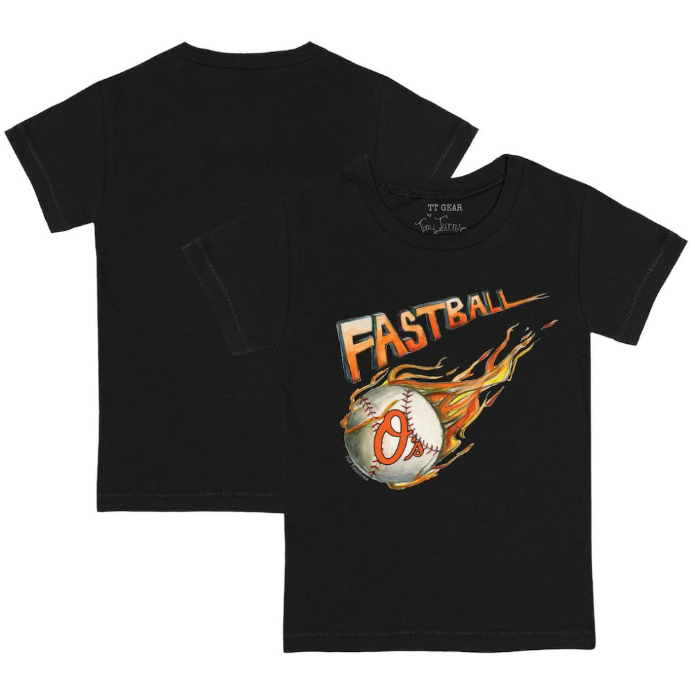 Baltimore Orioles Tiny Turnip Youth Fastball T-Shirt - Black T-shirts