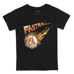 Baltimore Orioles Tiny Turnip Youth Fastball T-Shirt - Black T-shirts