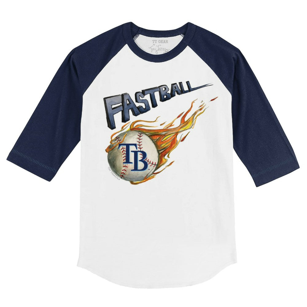 Tampa Bay Rays Tiny Turnip Youth Fastball 3/4-Sleeve Raglan T-Shirt - White/Navy T-shirts