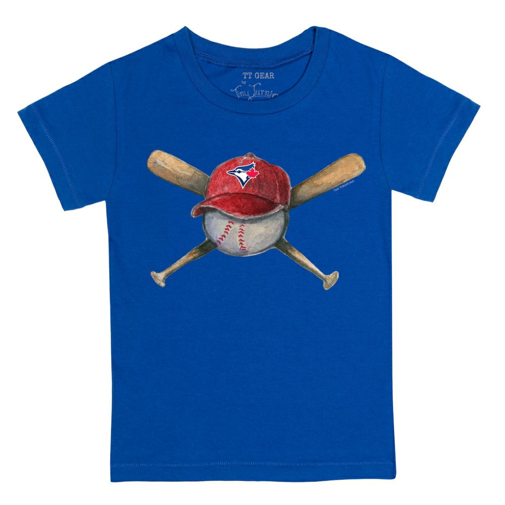 Toronto Blue Jays Tiny Turnip Youth Hat Crossbats T-Shirt - Royal Hats