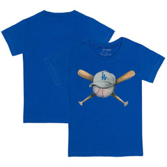 Los Angeles Dodgers Tiny Turnip Youth Hat Crossbats T-Shirt - Royal Hats