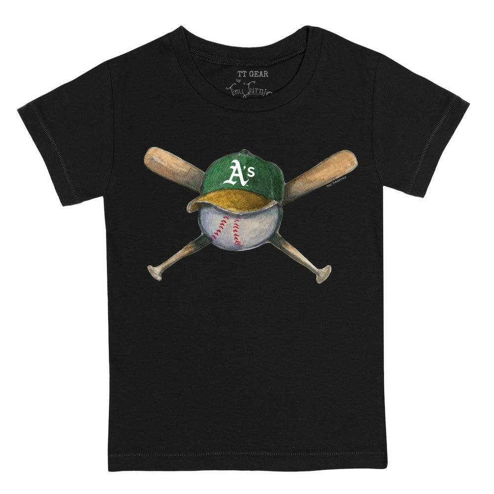 Athletics Tiny Turnip Youth Hat Crossbats T-Shirt - Black Hats