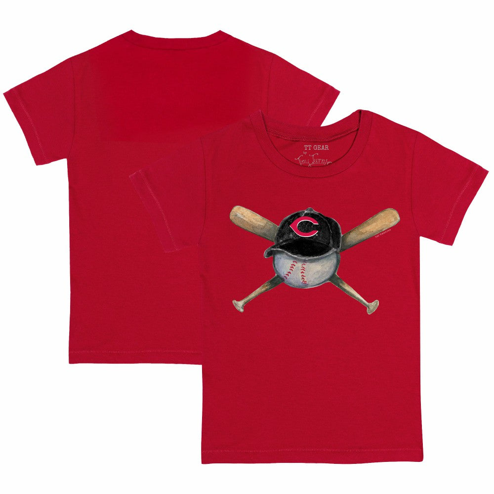 Cincinnati Reds Tiny Turnip Youth Hat Crossbats T-Shirt - Red Hats