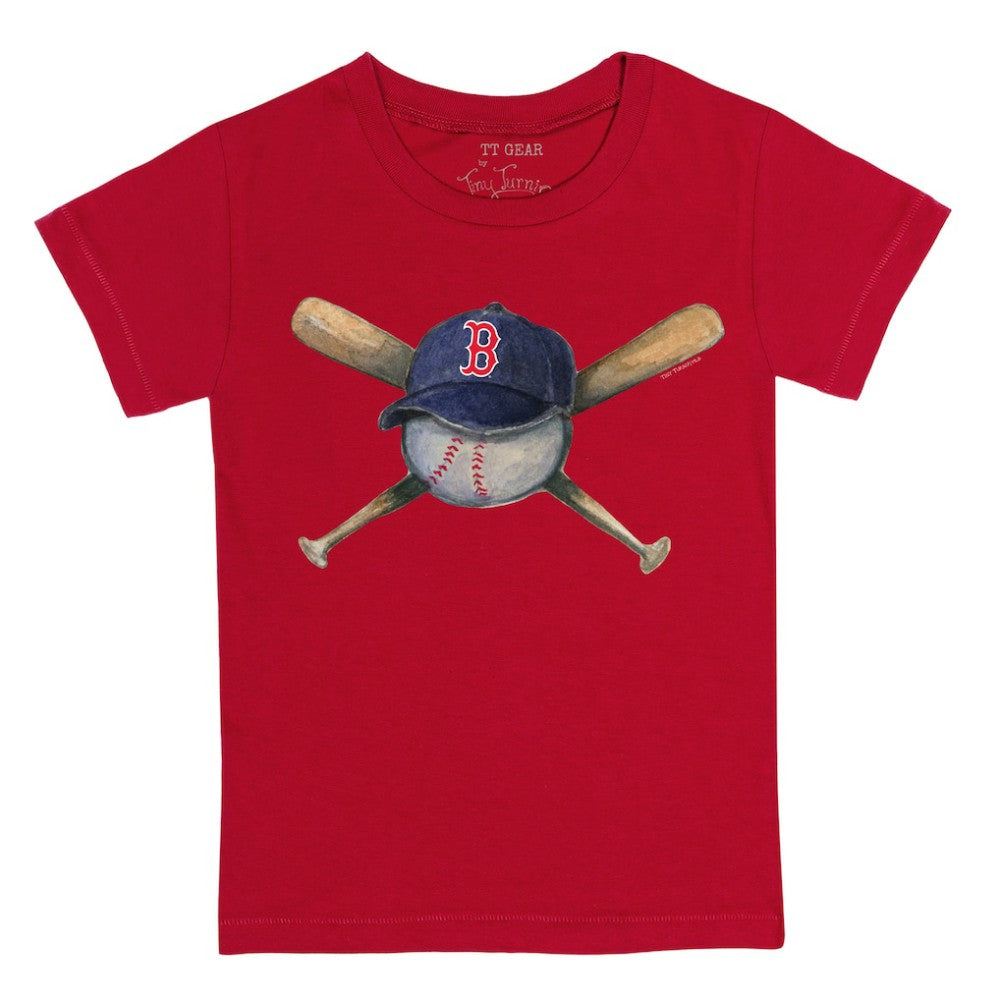 Boston Red Sox Tiny Turnip Youth Hat Crossbats T-Shirt - Red Hats