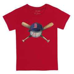Boston Red Sox Tiny Turnip Youth Hat Crossbats T-Shirt - Red Hats