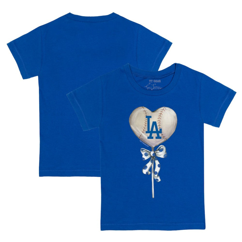 Los Angeles Dodgers Tiny Turnip Youth Heart Lolly T-Shirt - Royal T-shirts