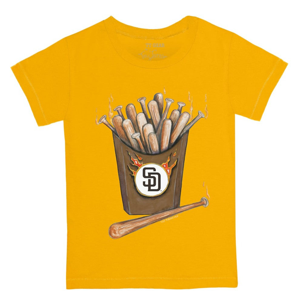 San Diego Padres Tiny Turnip Youth Hot Bats T-Shirt - Gold T-shirts