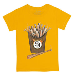 San Diego Padres Tiny Turnip Youth Hot Bats T-Shirt - Gold T-shirts
