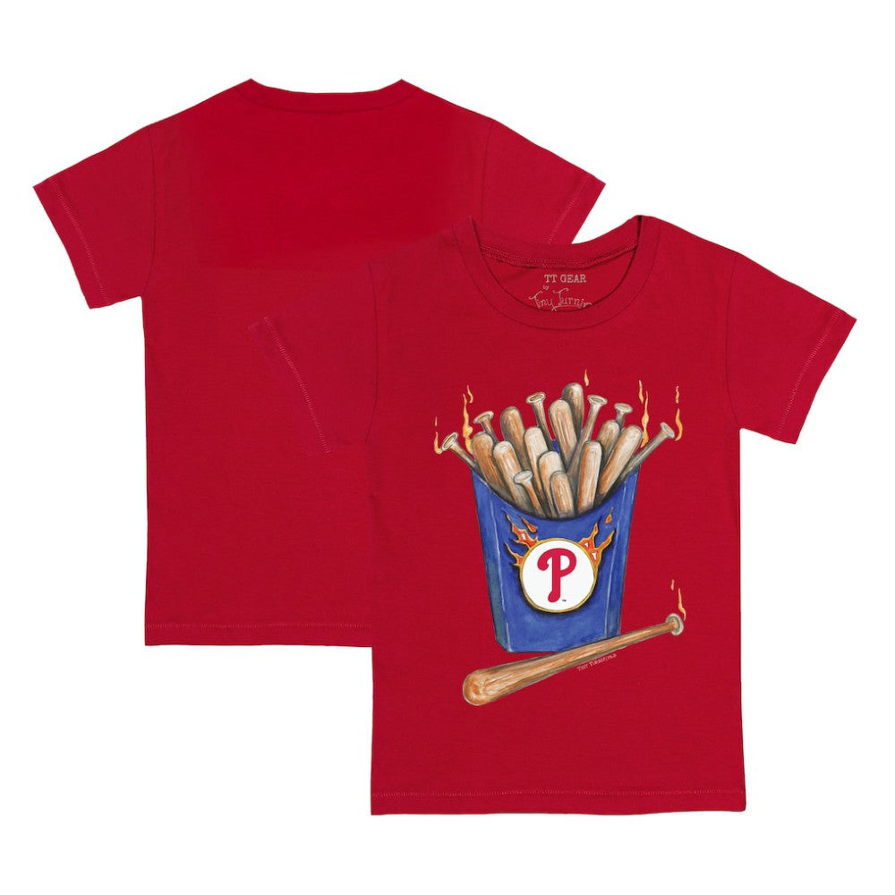 Philadelphia Phillies Tiny Turnip Youth Hot Bats T-Shirt - Red T-shirts