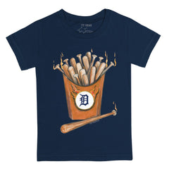 Detroit Tigers Tiny Turnip Youth Hot Bats T-Shirt - Navy T-shirts