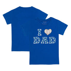 Los Angeles Dodgers Tiny Turnip Youth I Love Dad T-Shirt - Royal T-shirts