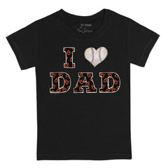 Baltimore Orioles Tiny Turnip Youth I Love Dad T-Shirt - Black T-shirts