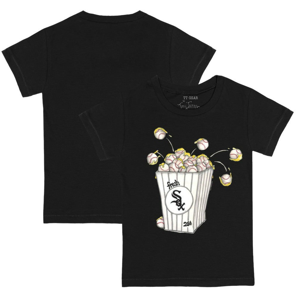 Chicago White Sox Tiny Turnip Youth Popcorn T-Shirt - Black T-shirts
