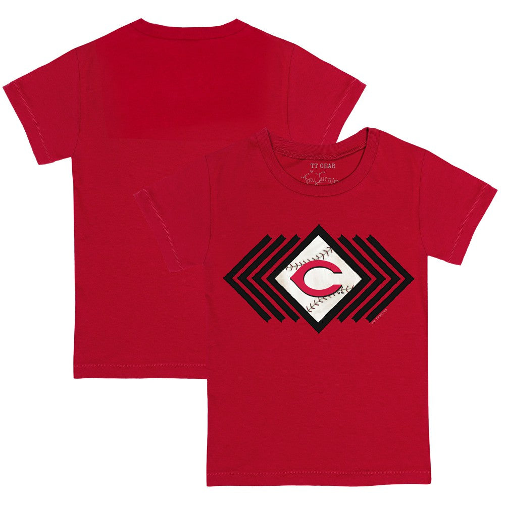 Cincinnati Reds Tiny Turnip Youth Prism Arrows T-Shirt - Red T-shirts