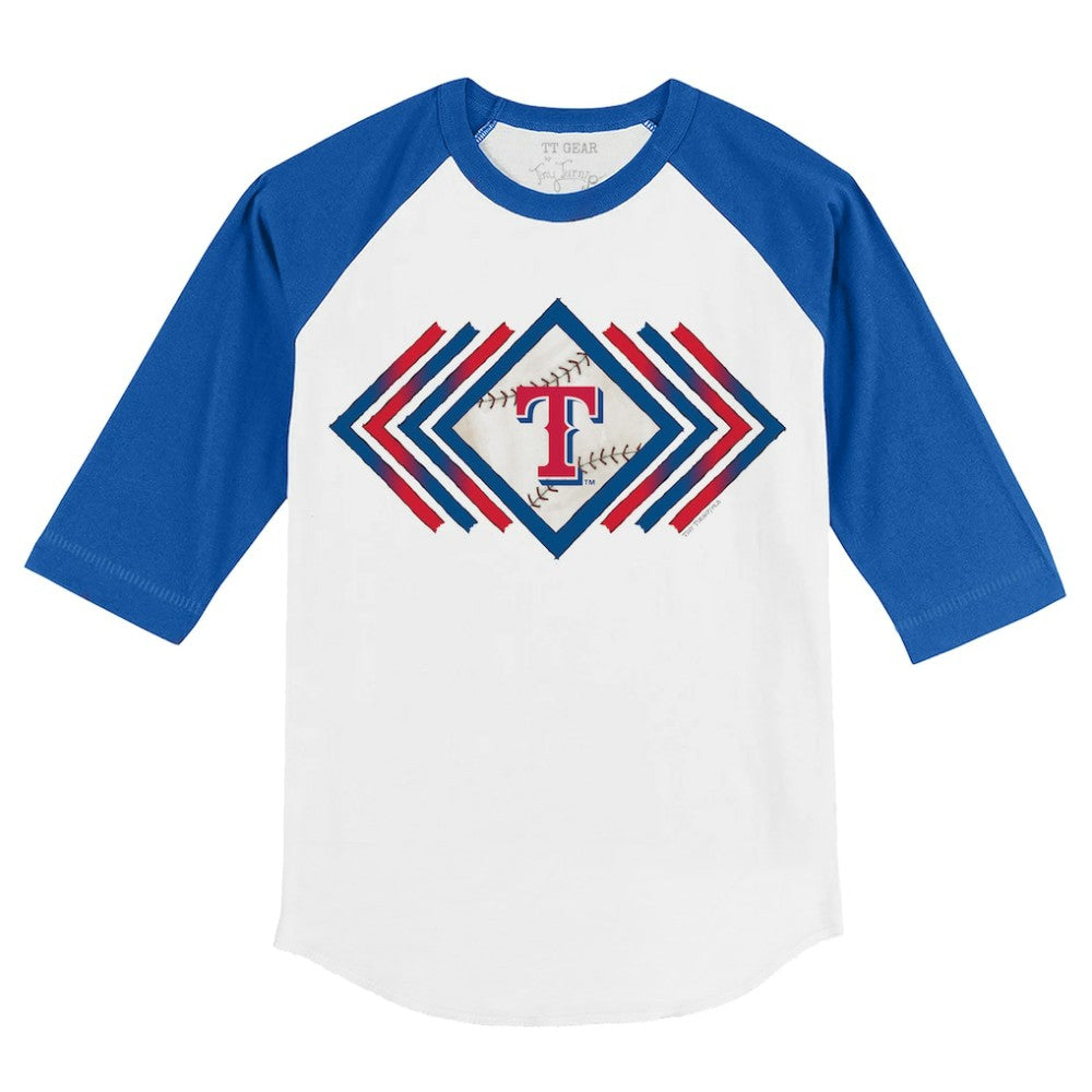 Texas Rangers Tiny Turnip Youth Prism Arrows 3/4-Sleeve Raglan T-Shirt - White/Royal T-shirts