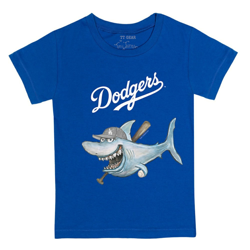 Los Angeles Dodgers Tiny Turnip Youth Shark T-Shirt - Royal T-shirts