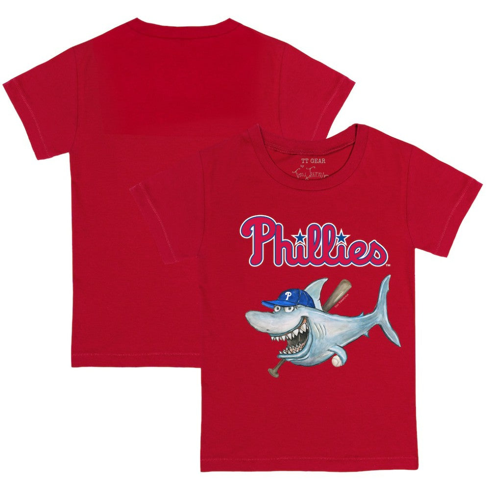 Philadelphia Phillies Tiny Turnip Youth Shark T-Shirt - Red T-shirts