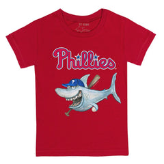Philadelphia Phillies Tiny Turnip Youth Shark T-Shirt - Red T-shirts