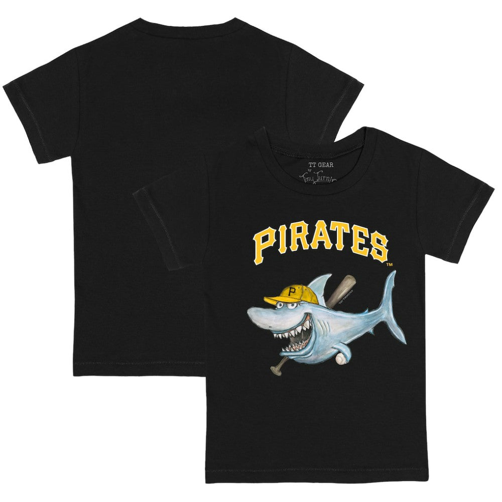 Pittsburgh Pirates Tiny Turnip Youth Shark T-Shirt - Black T-shirts