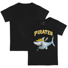 Pittsburgh Pirates Tiny Turnip Youth Shark T-Shirt - Black T-shirts