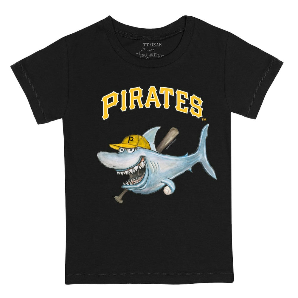 Pittsburgh Pirates Tiny Turnip Youth Shark T-Shirt - Black T-shirts