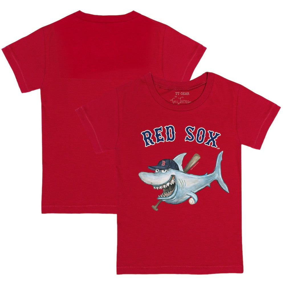 Boston Red Sox Tiny Turnip Youth Shark T-Shirt - Red T-shirts