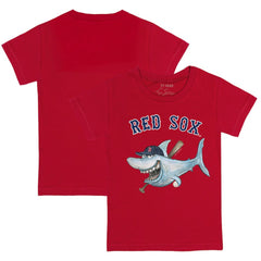 Boston Red Sox Tiny Turnip Youth Shark T-Shirt - Red T-shirts