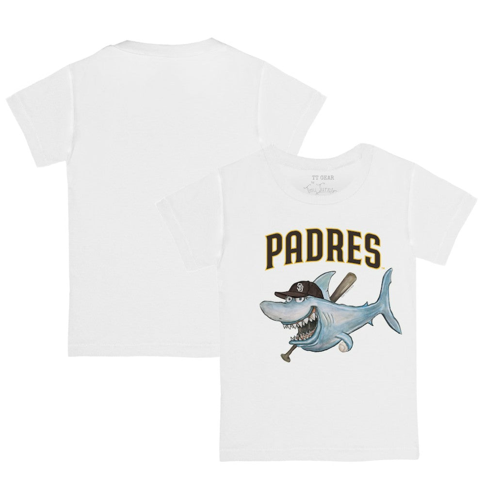 San Diego Padres Tiny Turnip Youth Shark Logo T-Shirt - White T-shirts