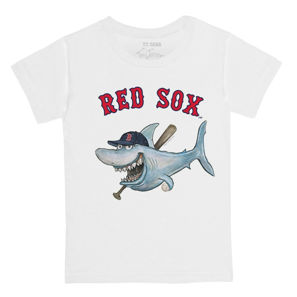 Boston Red Sox Tiny Turnip Youth Shark Logo T-Shirt - White T-shirts