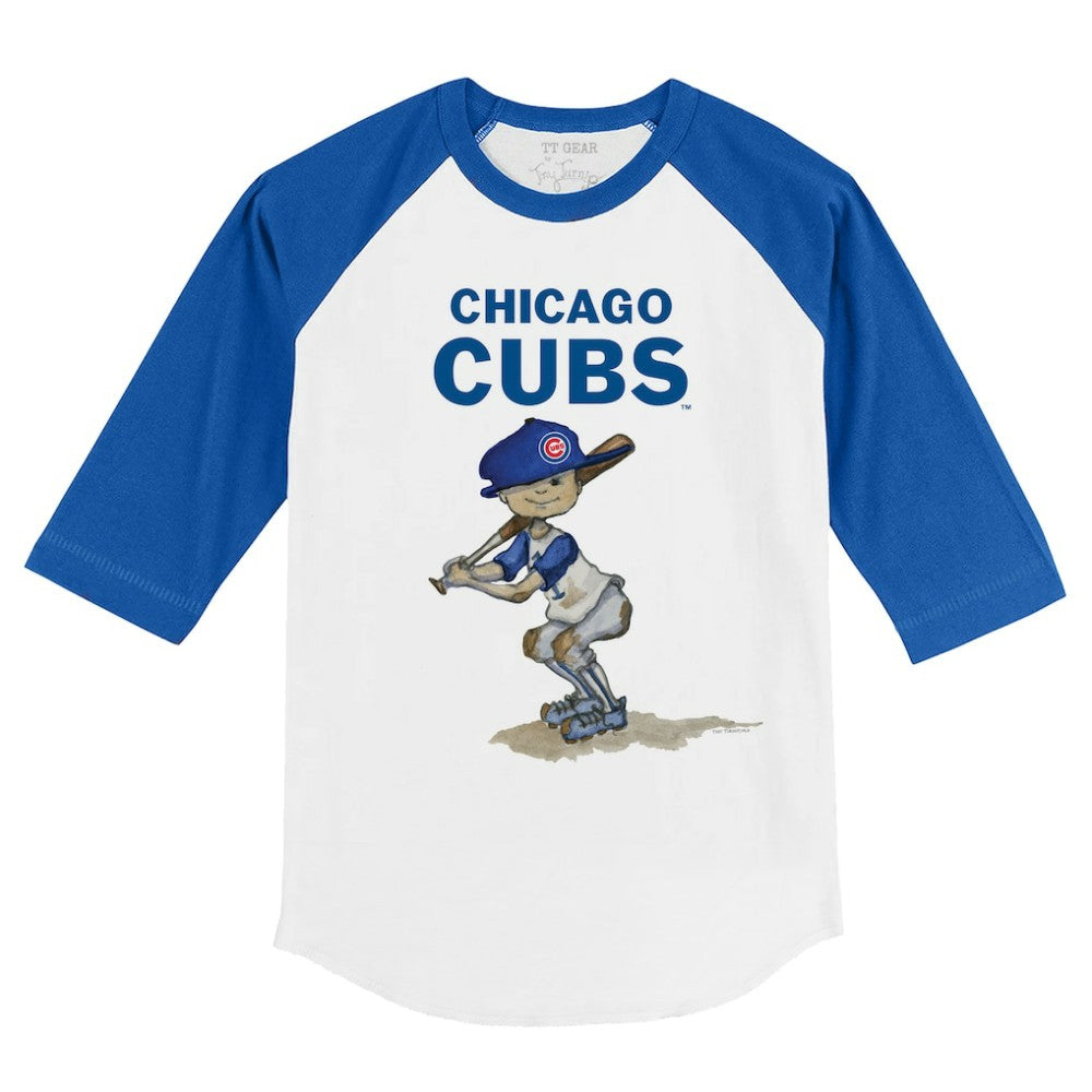 Chicago Cubs Tiny Turnip Youth Slugger 3/4-Sleeve Raglan T-Shirt - White/Royal T-shirts
